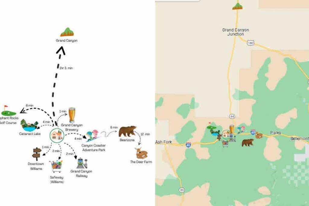 Walk To Gc Train Depot And Route 66, King Beds, Game Room, Bbq, Firepit Williams Extérieur photo